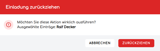 Die Rückfrage vor dem Zurückziehen einer Einladung